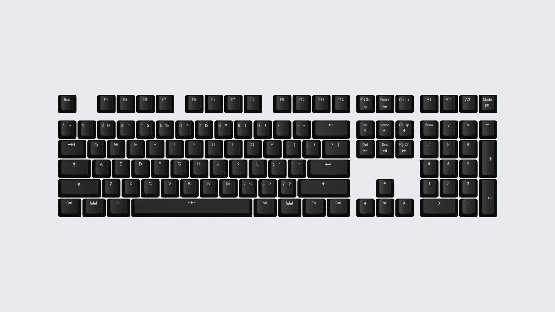Wooting Etched Backlit ABS Keycap Set - Black – Wooting Store ROW
